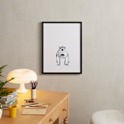 "Mike Wazowski" - Art Print in White by Mary Gaspar - In a Room