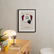 "American Football" - Personalized Art Print in Rich Red by Tyler Tea - In a Room