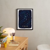 "Zodiac Constellation Virgo" - Personalized Art Print in Galaxy by Ashley Presutti Beasley - In a Room