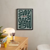 "Squiggly Snake" - Personalized Art Print in Cactus by Jenna Holcomb - In a Room