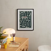 "Squiggly Snake" - Art Print in Cactus by Jenna Holcomb - In a Room