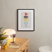 "Mid-Century Monogram" - Personalized Art Print in Stone by Stacey Meacham - In a Room