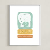 "Little Elephant" - Personalized Art Print in Tropical by Snow and Ivy - Framed
