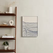 "Rolling Waves II" - Art Print in Deep Ocean by Jayne Alfieri - In a Room
