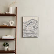 "Rolling Waves I" - Art Print in Deep Ocean by Jayne Alfieri - In a Room