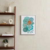 "Aqua Consciousness" - Art Print in Aqua Blue by Maggie Ramirez Burns - In a Room