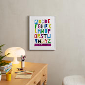 "Paper Cut ABCs" - Personalized Art Print in Plum by Ampersand Design Studio - In a Room