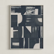 "Monochrome" - Art Print in Black by Lena Erysheva - Framed