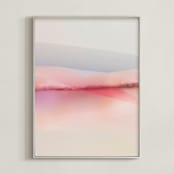 "Sailors Delight" - Art Print in Pink Skies by Karen Kardatzke - Framed
