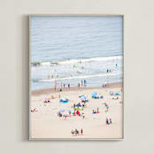 "Stinson Beach" - Art Print in Waves by Colette Peri - Framed