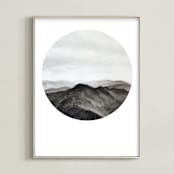 "Looking Forward" - Art Print in Charcoal by Hannah Perrine Mode - Framed