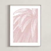 "Soft Palm Top" - Art Print in blush pink by Owl and Toad - Framed
