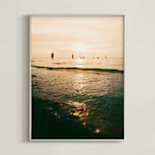 "Dusk Dip I" - Art Print in Dark Water by David Michuki - Framed