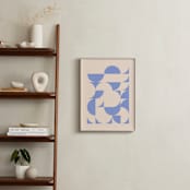 "Around Town" - Art Print in Periwinkle by Beth Vassalo - In a Room