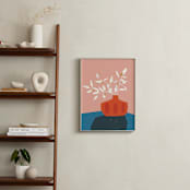 "Mid Century Vase" - Art Print in Bubble Gum by Morgan Kendall - In a Room