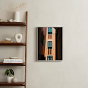 "Shutters" - Art Print in Orange & Green by Paul Berthelot - In a Room