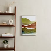 "Earthy Mountain Waves no.1" - Art Print in Khaki Green by Shina Choi - In a Room
