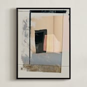 "Crossings 2" - Art Print in Peachy by Maja Cunningham - Framed Canvas