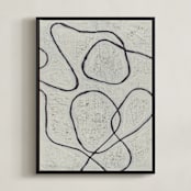 "Black Thread" - Art Print in Weathered White by Alisa Galitsyna - Framed Canvas