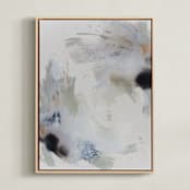 "Seemingly Separate" - Art Print in Slate Grey by Christa Kimble - Framed Canvas