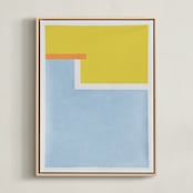 "Coastal Harmony" - Art Print in Sun by Joyce Pinheiro - Framed Canvas