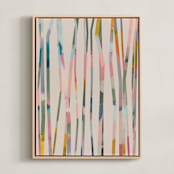 "Painted Forest 1" - Art Print in Rose by Lindsay Megahed - Framed Canvas