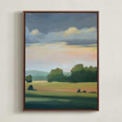 "Bright and Early 3" - Art Print in Field by Stephanie Goos Johnson - Framed Canvas