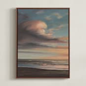 "Cape Lookout" - Art Print in Rose Gold by Khara Ledonne - Framed Canvas