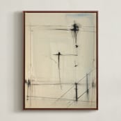 "opus (creation)" - Art Print in Cream by Daryn Kinney - Framed Canvas