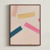 "Confetti 2" - Art Print in Cotton Candy by Maja Cunningham - Framed Canvas