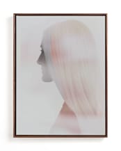 "portrait of a lady" - Art Print in fallow by Maja Cunningham - Framed Canvas