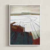 "Crossing the Broken Spaces" - Art Print in Dusk by Khara Ledonne - Framed Canvas