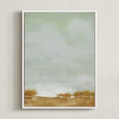 "Golden Hill" - Art Print in Golden Horizon by Afton Harding - Framed Canvas