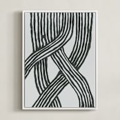 "Braid" - Art Print in Myth grey by Nina Leth - Framed Canvas
