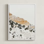 "Aurum 2" - Art Print in snow by Kamala Nahas - Framed Canvas