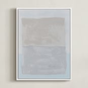 "Buff Boxes No.2" - Art Print in Sky by Amy Gray - Framed Canvas