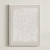 "Falling, Falling" - Art Print in Coastal Drift by Jayne Alfieri - Framed Canvas