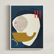 "CEPHEUS" - Art Print in Navy Blue by Keren Toledano - Framed Canvas