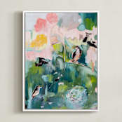 "Your Secret is Safe With Me" - Art Print in Forest by Mary Ketch - Framed Canvas