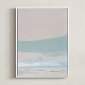 "Offshore Breeze" - Art Print in light greeniish blue by Caryn Owen - Framed Canvas