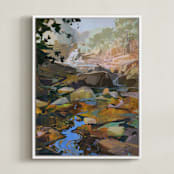 "Hold That Thought" - Art Print in Ochre by Jess Franks - Framed Canvas