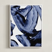 "Vision" - Art Print in Deep Sea by Petra Kern - Framed Canvas