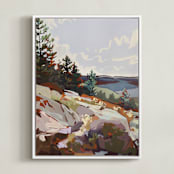 "Halfway There I" - Art Print in Stone by Jess Franks - Framed Canvas