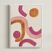 "Stories I" - Art Print in Skin Rose by Catilustre - Framed Canvas