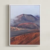 "Walking on the Moon" - Art Print in Rust by Stellax Creative - Framed Canvas