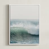 "sea glass II" - Art Print in Pacific Blue by Kamala Nahas - Framed Canvas