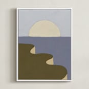 "New Day" - Art Print in Lavender Purple by Alisa Galitsyna - Framed Canvas