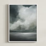 "Reverie I" - Art Print in Slate Grey by Mya Bessette - Framed Canvas