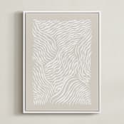 "Watery Patchwork" - Art Print in Coastal Drift by Jayne Alfieri - Framed Canvas