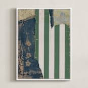 "The Garden Room" - Art Print in Fern green by Erin McCluskey Wheeler - Framed Canvas